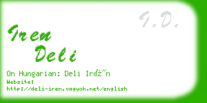 iren deli business card